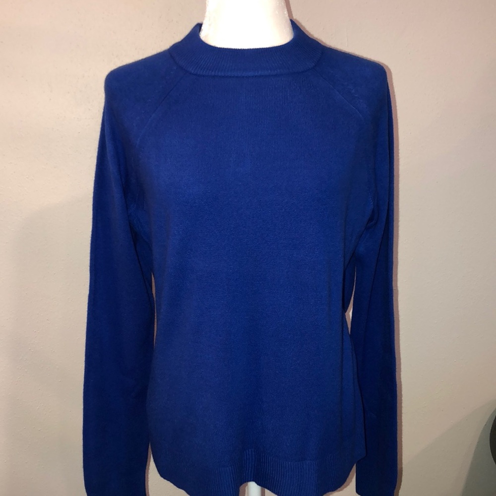 Karen Scott Blue Turtleneck Sweater